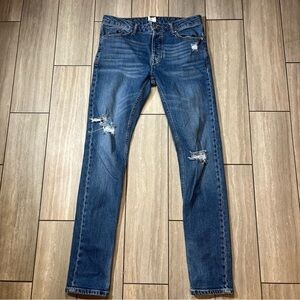 Top shop Man Stretch Skinny Medium Wash Denim Jeans Size 32/34